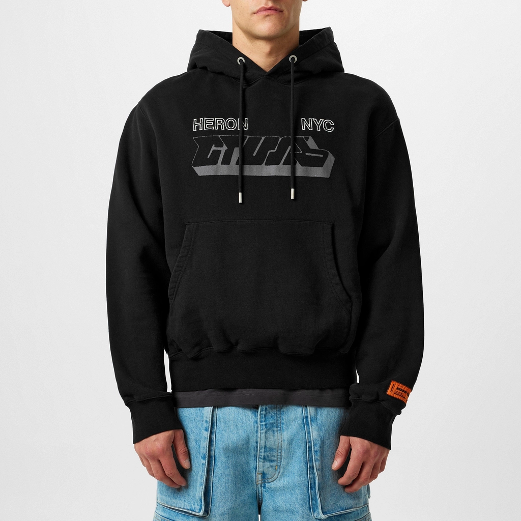 Heron Preston Spray Hoodie - Black/Grey